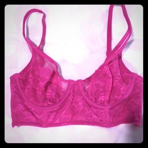 VS Unlined Lace Demi Bra 32C New